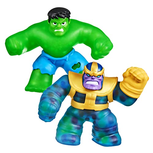 Heroes of Goo Jit Zu Marvel Versus Pack - Hulk vs Thanos, Squishy, Stretchy, Gooey Heroes, Perfect Christmas/Birthday Present for 4 to 8 Year Olds, Squishy, Stretchy Tactile Play von Heroes of Goo Jit Zu