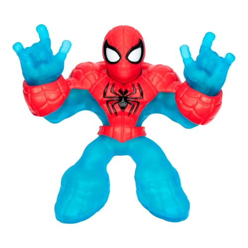 Heroes of Goo Jit Zu BANDAI CO42713 Actionfigur, Marvel Universum, Spiderman, Dein Lieblingsheld leuchtet im Dunkeln, Knautschen und Dehnen, Mehrfarbig, CO42713 von Heroes of Goo Jit Zu