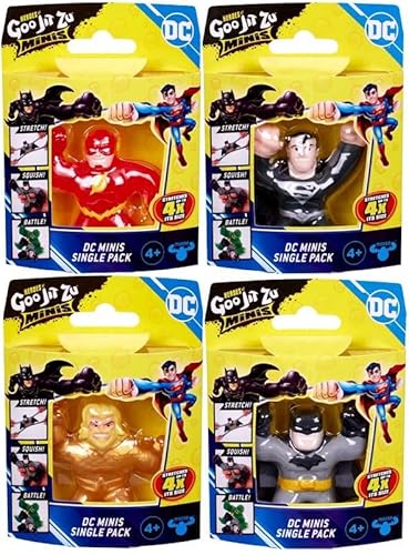 Heroes of Goo Jit Zu DC Minis Einzelpackung, dehnbare Superhelden-Actionfiguren, 6,35 cm, ab 4 Jahren von Heroes of Goo Jit Zu