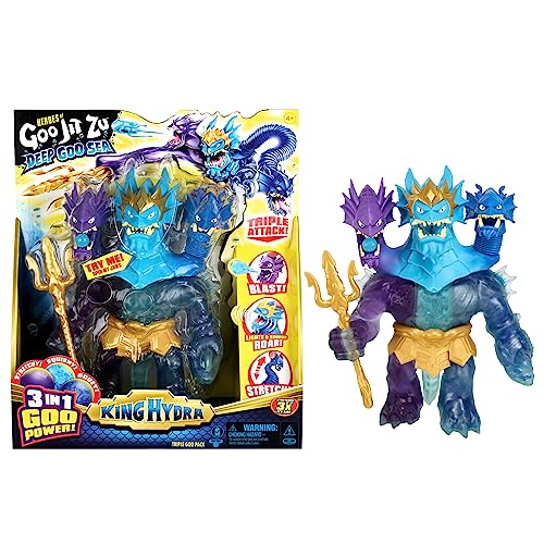 Heroes of Goo Jit Zu Deep GOO Sea King Hydra-Figur mit 3-in-1-Schleim-Power, 3 Köpfen und Licht- & Soundeffekten von Heroes of Goo Jit Zu