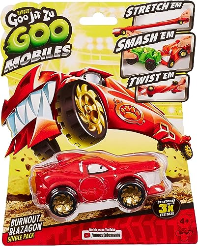 Heroes of Goo Jit Zu GOO Mobiles Burnout Blazagon - Stretch 'em! Smash 'em! Twist 'em! Fix Them and Start Again! Geschenk für 4-jährige Mädchen, Jungen und GOO JIT Zu Fans von Heroes of Goo Jit Zu