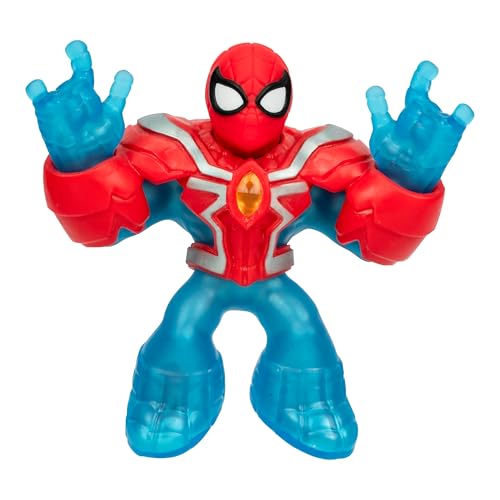 Heroes of Goo Jit Zu Marvel Infinity Armour Spider-Man, dehnbare Actionfigur, super dehnbar mit einzigartiger Squishy-Metallgel-Füllung von Heroes of Goo Jit Zu