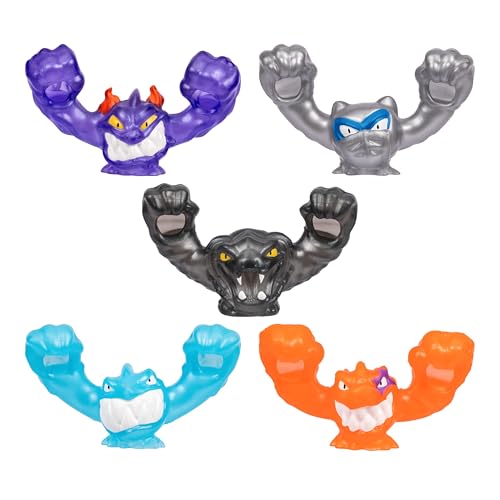 Heroes of Goo Jit Zu Meteor Madness GOO-Slingers, dehne und katapultiere Deine Figuren in die Schlacht für blitzschnelle Blast-Action, 5er-Packung, sammle GOO-Slingers Hyper Blast & Cosmic Metallic von Heroes of Goo Jit Zu