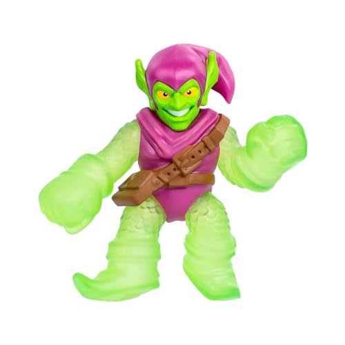 Heroes of Goo Jit Zu Bandai – Marvel Actionfigur – Grüner Elf, der Feind von Spider-Man, mit weicher Textur und dehnbarem Körper, drücken und Chaos verursachen. CO42658 von Heroes of Goo Jit Zu