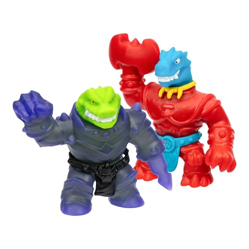 Heroes og GOO JIT Zu Versus Pack - Tyro vs. Rockjaw - Stretch Toy for Children 4+ Years. von Heroes of Goo Jit Zu