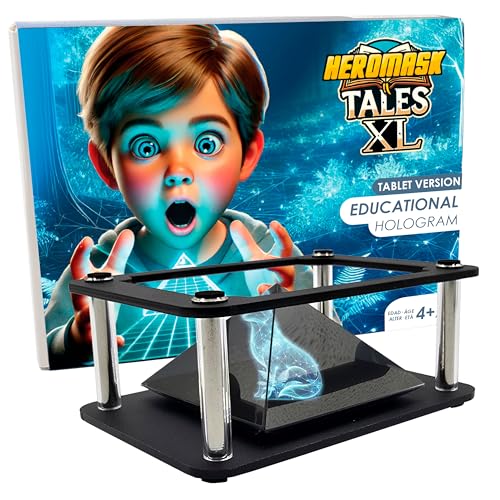 Heromask Tale: Pädagogische Geschichten - 3D-Hologramm für Tablets zum Unterrichten von Werten und tiefen Lektionen - Geschichten für Kinder mit holografischer Pyramide für Kinder im Alter von 4 bis von Heromask