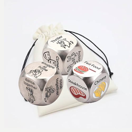 LoveDice: 3-teiliges Set Würfelspiele für Erwachsene, für romantische Paar-Abende - Entscheidet über Essen, Film & Aktivitäten Partner, Pärchen Spiele für Eine Aufregende Beziehung LoveDice: 3-teiliges Set Würfelspiele für Erwachsene, für romantische Paar-Abende - Entscheidet über Essen, Film & Aktivitäten Partner, Pärchen Spiele für Eine Aufregende Beziehung von Heromask