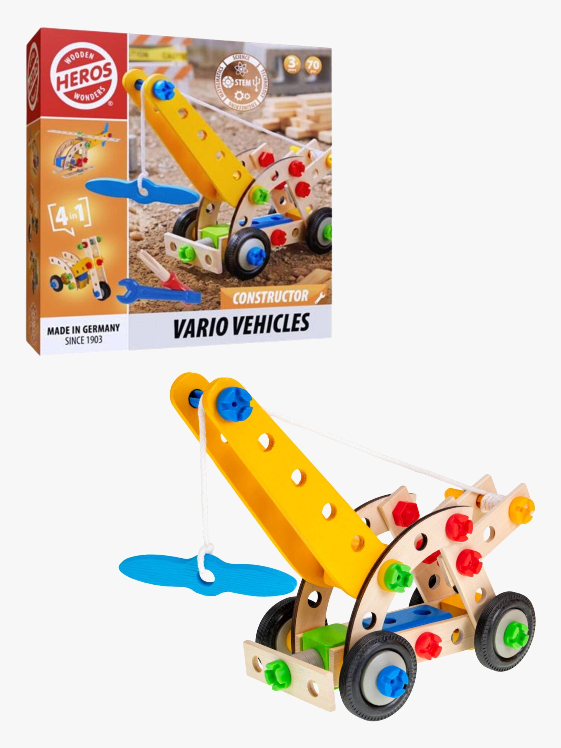 Heros Bausatz Aus Holz Fahrzeug 70 Teile Heros Bausatz Aus Holz Fahrzeug 70 Teile von Heros