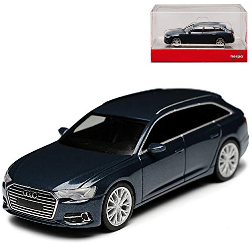 A-U-D-I A6 C8 Avant Kombi Avalon Grün Grau Metallic Ab 2018 H0 1/87 Herpa Modell Auto mit individiuellem Wunschkennzeichen von Herpa A-U-D-I