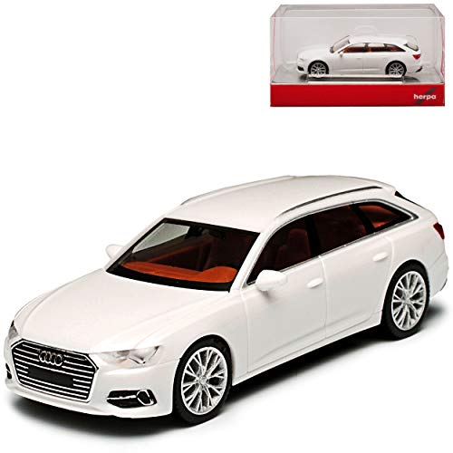 A*u*d*i A6 C8 Avant Kombi Ibis Weiss Ab 2018 H0 1/87 Herpa Modell Auto mit individiuellem Wunschkennzeichen von Herpa A-U-D-I