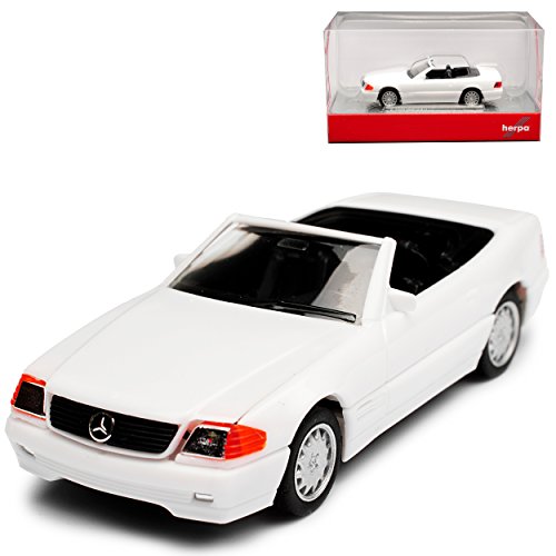 Mercedes-B SL-Klasse 500SL R129 Cabrio Weiss 1989-2001 H0 1/87 Herpa Modell Auto mit individiuellem Wunschkennzeichen Mercedes-B SL-Klasse 500SL R129 Cabrio Weiss 1989-2001 H0 1/87 Herpa Modell Auto mit individiuellem Wunschkennzeichen von Herpa Mercedes-Benz