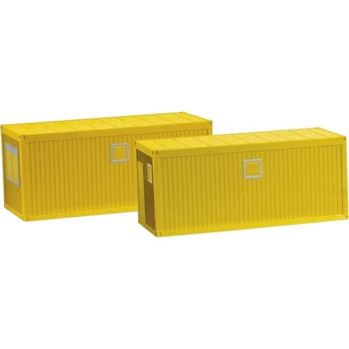 Herpa 053600-002 Zubeh. Baucontainer 2St, Gelb von herpa