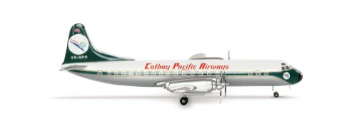herpa 562034 562034-Cathay Pacific Airways, Lockheed L-188A Electra-60th Anniversary, Small von herpa