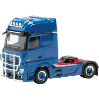 Mercedes-Benz Actros Gigaspace Solozugmaschine 2achs mit Lampenbügel und Rammschutz, enzianblau von Herpa Miniaturmodelle GmbH