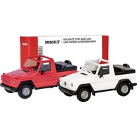 MiniKit Puch G-Klasse (W460) Cabrio, weiß/rot von Herpa Miniaturmodelle GmbH