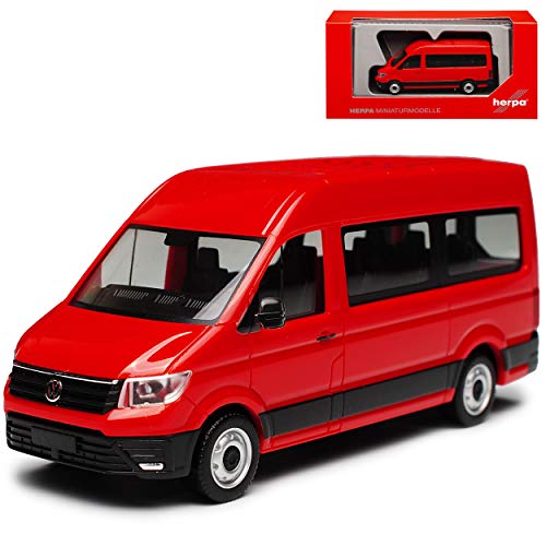 Volkwagen Crafter Transporter Hochdach Personen Rot 2. Generation Ab 2016 H0 1/87 Herpa Modell Auto von Herpa VW