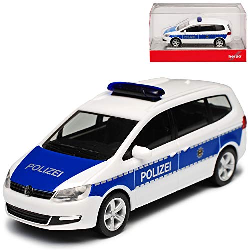 Volkwagen Sharan II Bundes Polizei Weiss 2. Generation Ab 2010 H0 1/87 Herpa Modell Auto von Herpa VW