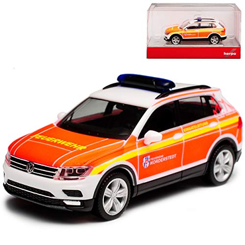 Volkwagen Tiguan II Feuerwehr Norderstedt Einsatzleitung 2. Generation Ab 2015 H0 1/87 Herpa Modell Auto von Herpa VW
