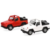 HERPA 012744 1:87 MiniKit: Puch G-Klasse (W460) Cabrio, weiß/rot von Herpa