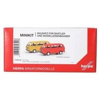 HERPA 013093-005 1:87 MiniKit Volkswagen (VW) T3 Bus ginstergelb und feuerrot, 2 Stück von Herpa