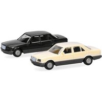 HERPA 013727-003 1:87 MiniKit: 2er-Set Mercedes-Benz S-Klasse (W126), tiefgrün/elfenbein von Herpa