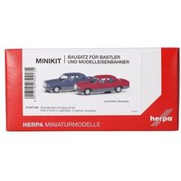 HERPA 013727-004 1:87 MiniKit Mercedes-Benz S-Klasse (W126) saphirblau und weinrot, 2 Stück von Herpa
