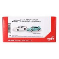 HERPA 014083 1:87 MiniKit Porsche 911 GT3 (996) Grandprix Weiß und hellgrün, 2 Stück von Herpa