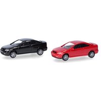 HERPA 014106 1:87 MiniKit Opel Coupé (2000), Schwarz und Magmarot, 2 Stück von Herpa