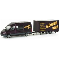 HERPA 047562 1:87 Mercedes-Benz Sprinter mit Anhänger "Glühwein-Heidi" von Herpa