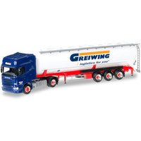 HERPA 306195 1:87 Scania R TL ADR-Silo-Sattelzug "Greiwing" HERPA 306195 1:87 Scania R TL ADR-Silo-Sattelzug "Greiwing" von Herpa