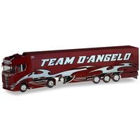HERPA 309929 1:87 Scania CS 20 Hochdach Kühlkoffer-Sattelzug "Team D’Angelo" (I) von Herpa