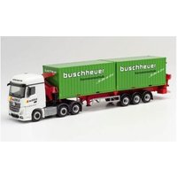 HERPA 312059 1:87 Mercedes-Benz Actros Streamspace 18 2.5 6x2 Hammar Container-Seitenlader „Schmid Transporte Regensburg“ von Herpa