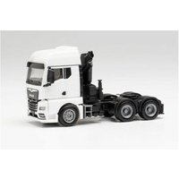 HERPA 313100 1:87 MAN TGX GX 6x4 Zugmaschine mit Ladekran und ausfahrbaren Stützen, weiß HERPA 313100 1:87 MAN TGX GX 6x4 Zugmaschine mit Ladekran und ausfahrbaren Stützen, weiß von Herpa