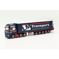 HERPA 316330 1:87 Mercedes-Benz Actros Bigspace Gardinenplanen-Sattelzug mit Heckstapler "Leif Møller" von Herpa