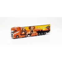 HERPA 316903 1:87 Scania CS 20 HD Gardinenplanen-Sattelzug "Ferntrans Haas" (Baden-Württemberg/Schenkenzell) von Herpa