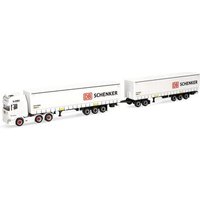 HERPA 319720 1:87 Scania CR 20 HD Kühlkoffer-Sattelzug mit zweitem Auflieger (Lang-LKW) "DB Schenker" (Schweden) von Herpa