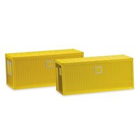 HERPA 53600-002 1:87 Zubehör Baucontainer, gelb (2 Stück) von Herpa