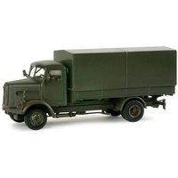 HERPA 743143 1:87 MAN 750L 2a Planen-LKW gelboliv von Herpa
