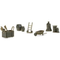 HERPA 745840 1:87 HERPA Military: Zubehör Schubkarren, Sackkarren, Fässer (enthält 144 Teile) von Herpa