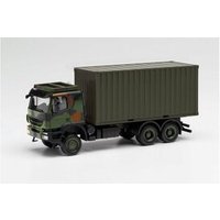 HERPA 746793 1:87 Iveco Trakker 6x6 mit 20 ft. Container Flecktarndesign „Bundeswehr“ von Herpa