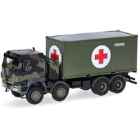 HERPA 747219 1:87 Iveco Trakker 8x8 mit 20 ft. Container "Bundeswehr / Rotes Kreuz" von Herpa