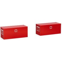 HERPA 919609 1:87 Baucontainer 2x 20 ft. rot von Herpa