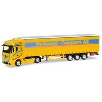 HERPA 927673 1:87 Mercedes-Benz Actros Bigspace Gardinenplanen-Sattelzug "Wohlwend" HERPA 927673 1:87 Mercedes-Benz Actros Bigspace Gardinenplanen-Sattelzug "Wohlwend" von Herpa