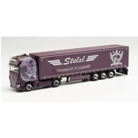 HERPA 945165 1:87 DIGITALER TAG DER OFFENEN TÜR 2021: DAF XF SSC Euro 6 Gardinenplanen-Sattelzug „Stelzl“ von Herpa