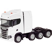 Herpa 308601-004 H0 LKW Modell Scania CS20 Hochdach Schwerlastzugmaschine 4achs (8x4), weiß von Herpa