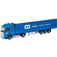 "Herpa 318495 H0 LKW Modell DAF XG Gardinenplanen-Sattelzug "CTJ"" (Nordrhein-Westfalen/Dormagen)""" von Herpa