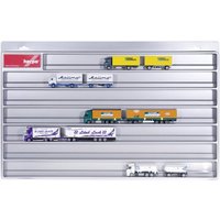 Herpa - LKW Schaukasten Hängerzüge, silber (überbreit: 70 x 45 x 3,5 cm) von Herpa