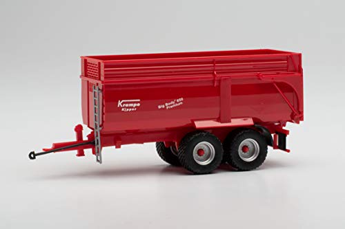 herpa 076340-002 Krampe Anhänger Big Body 650, Felgen Silber lackiert in Miniatur zum Basteln Sammeln und als Geschenk, Mehrfarbig von herpa