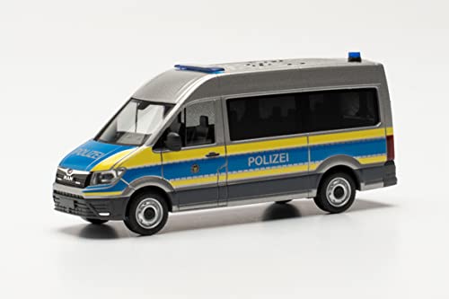 herpa 096638 Man Man TGE Bus Hochdach „Polizei Baden-Württemberg“ Auto Miniaturmodelle Kleinmodell Sammlerstück Detailgetreu, mehfarbig von herpa