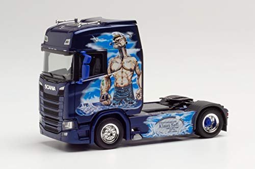 herpa 311748 Scania CS 20 HD Zugmaschine Sefl Transporte/Popey, Mehrfarbig von herpa